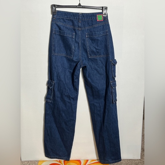 Empyre Tori Denim Cargo Jeans Baggy High waist sz 2 - Picture 2 of 13